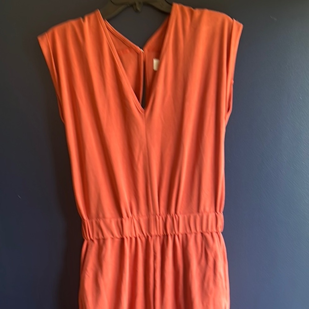 Lou & Grey Orange Sleeveless V-Neck Jumper